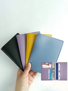 1 件大容量 PU 皮革护照夹，多功能护照钱包，适用于户外旅行、商务旅行旅行用品旅行收纳袋旅行用品旅行钱包护照夹护照钱包海滩度假包夏季圣诞假期 - 彩色 - 查看 3