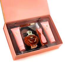 CHAMPIA LOVALI 5PCS ORIENTALIST FLOWERS Fragrance Type Women's Perfume And Skin Care Set Suitable For Gift. Women's Perfume And Skin Care Set Packaged In High-End Gift Box. - 黃色 - 查看 2