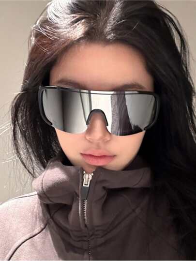 1 件装大框户外骑行运动眼镜男女士滑雪登山防风骑行护目镜