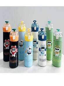 Children's Thermal Bottle With Straw Stainless Steel 350ml OR 500ml Stylish Usinhos - 綠色 - 查看 1