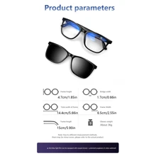 Gafas inteligentes Bluetooth con lentes polarizados, gafas de sol de absorción magnética, adecuadas para conducir, pescar, deportes al aire libre, anti-UV y con manos libres, carga magnética - Unitalla - Ver 3