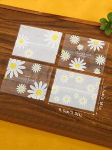 100 件/花卉纸吸管横幅礼品袋雏菊花吸管雏菊横幅雏菊礼品袋雏菊生日派对装饰雏菊礼品派对礼品装饰婚礼派对用品 - 無色 - 查看 12