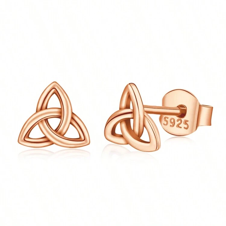 Hoa tai đinh tán hình cỏ ba lá rỗng nhiều màu thời trang bằng bạc Sterling 925 thanh lịch, không gây dị ứng dành cho phụ nữ - cỏ ba lá - Xem 13