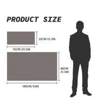 2 Pcs Men Solid Color Bathrobe Towel Set, Modern Super-Fiber Rectangular Pocket Absorbent Bath Robe, Home Bathroom Use Summer Wedding Home Bathroom Decor Back To School - Multicolor - View 4