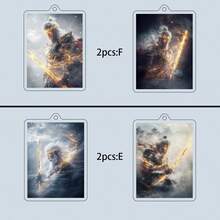 2pcs Black Acrylic Monkey King Keychain Pendant Charms For Backpack, Luggage - Multicolor - View 4