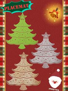 1-4 件简约 PVC 餐垫，可水洗，易清洁，可擦拭，防滑，耐热，餐桌餐垫，甜蜜的想法，优雅的餐垫，餐桌设置，厨房餐桌垫，节日婚礼装饰 - 彩色 - 查看 2