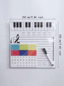 1pc Magnetic Music Staff Board, Music Theory Teaching Tool, Erasable Handwriting Board With Musical Notes, Christmas Party Gift - Magnetic Music Board - View 4