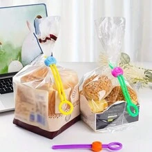 硅胶食品袋密封夹 - 耐用密封带可调节夹子密封器，用于密封存储各种塑料袋、金属丝袋和米袋 - 非常适合家庭整理和厨房储存解决方案 - 彩色 - 查看 3