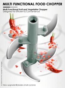 多功能食物切碎机，便携式手拉绳蒜蓉切碎机洋葱切碎机，蔬菜切碎机，多功能蒜泥机，手动食物切碎机，蔬菜切碎机，蒜泥机，肉捣碎机，厨房小工具