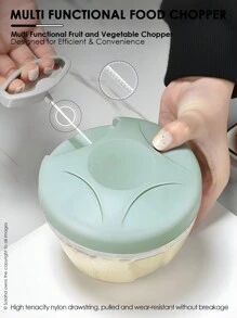 多功能食物切碎机，便携式手拉绳蒜蓉切碎机洋葱切碎机，蔬菜切碎机，多功能蒜泥机，手动食物切碎机，蔬菜切碎机，蒜泥机，肉捣碎机，厨房小工具