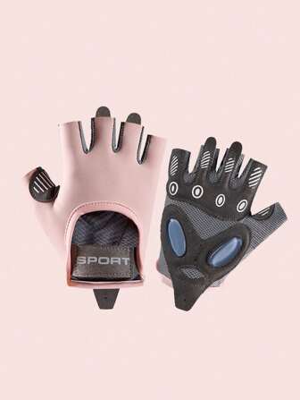 1雙女性健身手套適用於設備訓練,,手腕保護和老繭預防,運動&騎行手套