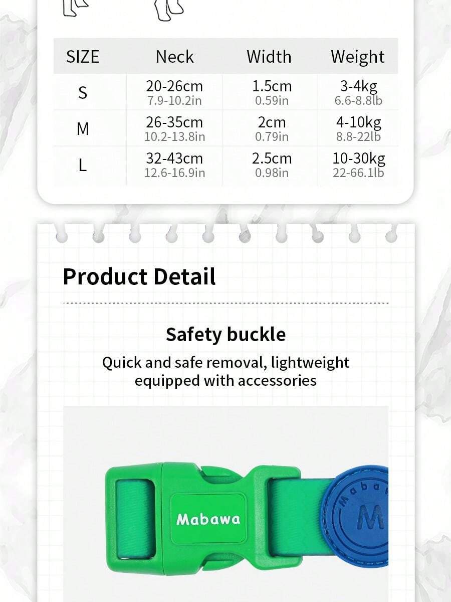 Waterproof Dog Collar, Neck Band For Small & Medium Dogs, Poodle, Teddy