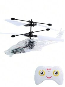Helicóptero de control remoto con sensor infrarrojo, hecho de material anti-caída, helicóptero de control remoto, regalo de cumpleaños, helicóptero de control remoto, avión de control remoto, juguete volador de plástico con sensor de gestos, robot volador interactivo con luz LED, (con o sin control remoto, la medición manual puede tener pequeñas diferencias, los colores de los accesorios se envían al azar) - Multicolor - Ver 10