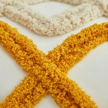 1 件波西米亚风格簇绒几何钻石形状刺绣流苏装饰抱枕套适用于客厅卧室 - 彩色 - 查看 11