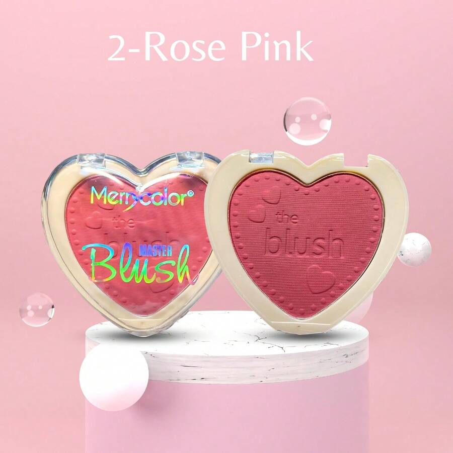 2 Pzas  !   Colorete Master Blush Merry Color. - 01 Rose Pink - Ver 1