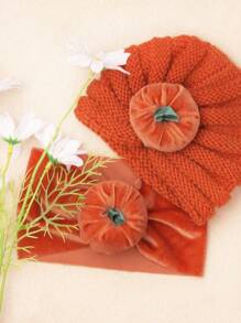 2 chiếc đồ trang trí Halloween hình bí ngô, băng đô và mũ cho bé phù hợp cho các sự kiện tiệc tùng từ 0-2 tuổi - Nhiều màu - Xem 2