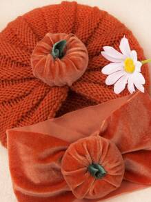 2 chiếc đồ trang trí Halloween hình bí ngô, băng đô và mũ cho bé phù hợp cho các sự kiện tiệc tùng từ 0-2 tuổi - Nhiều màu - Xem 4