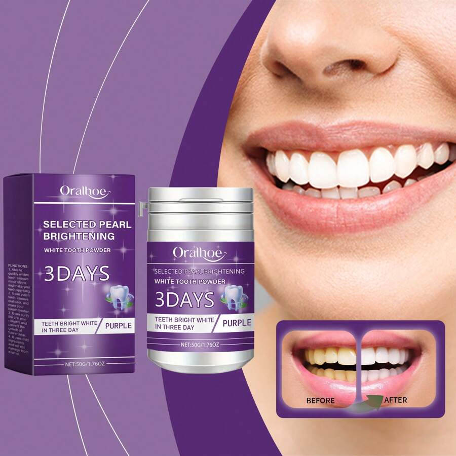 Teeth Brightening And Whitening Powder Whitening And Refreshing Breath