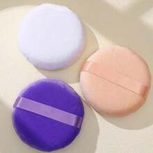 Extra Large Powder Puff, Velvet &  Ribbon Makeup Sponge For Setting Powder & Full Body Makeup - Multicolor - View 9