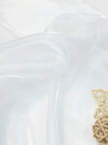 1 件透明欧根纱面料，发光薄纱面料，适用于 DIY 裙子、围巾、花卉包装、新娘时尚工艺品装饰 - 彩色 - 查看 25