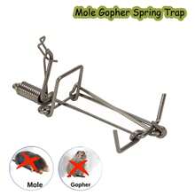 1/2/3/4/5 Outdoor Stainless Steel Mole And Gopher Coil Spring Kill Trap Catcher - Brown - View 1