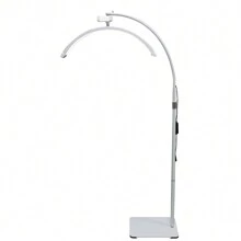 Eyelash LED Floor Lamp, Beautician With Tray Lamp, Half Moon LED Floor Lamp, Used For Eyelash Extension, LED Floor Lamp, Used For Beauty, Tattoo, And Shooting Content Creation - 查看 11