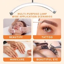 Eyelash LED Floor Lamp, Beautician With Tray Lamp, Half Moon LED Floor Lamp, Used For Eyelash Extension, LED Floor Lamp, Used For Beauty, Tattoo, And Shooting Content Creation - 查看 10