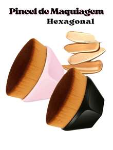 High Density Foundation Brush Makeup Without Risk Hexagonal Magic Brush - 黑色 - 查看 1