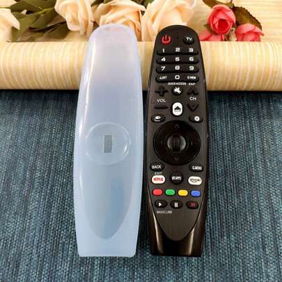 1pc Thick Anti-Drop High Definition Clear Silicone TV Remote Control Protective Case,Bag,Organizer,Storage Insulation,Galentines,Puppy,Carnival,Party Decorations