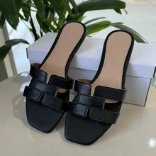 Women's Casual Flat Summer Sandals - 黑色 - 查看 2