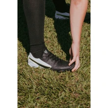 Campo Impactor Football Boots Adult Youth Lawn Sewn Lock Football New + Shin Guard Socks - Black and White - View 2