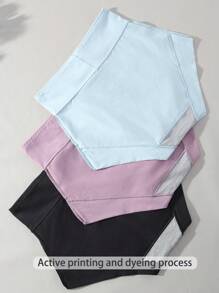 3 pièces, Culottes pour femmes de grande taille, confortables et respirantes, culottes taille haute moyenne à enveloppement complet, hypoallergéniques, plus grandes pour des morphologies plus généreuses, modèles classiques de culottes triangulaires à double couche, assortiment de culottes grande taille