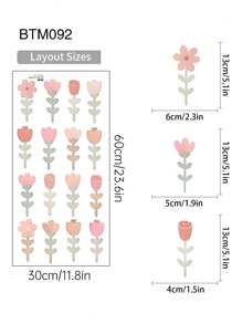 1pc Vintage Meadow Flowers Wall Stickers Pastorale Flower Wallpaper Self-Adhesive Home DIY Living Room Bedroom Decals Nordic Stickers, Stickers, Wall Decal, Vinyl Decal For Home Decorations, Spring Decoration Items Refresh Your Home, Festival Decoration Stickers Gifts Birthday Graduation
