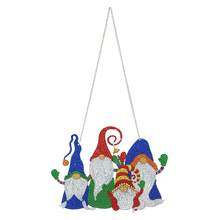 圣诞装饰 1 件 5D DIY 钻石画套件，包括圣诞老人、小鸟、雪人卡通人物、马赛克水晶钻石艺术装饰，适用于门、窗或花园 - 彩色 - 查看 14