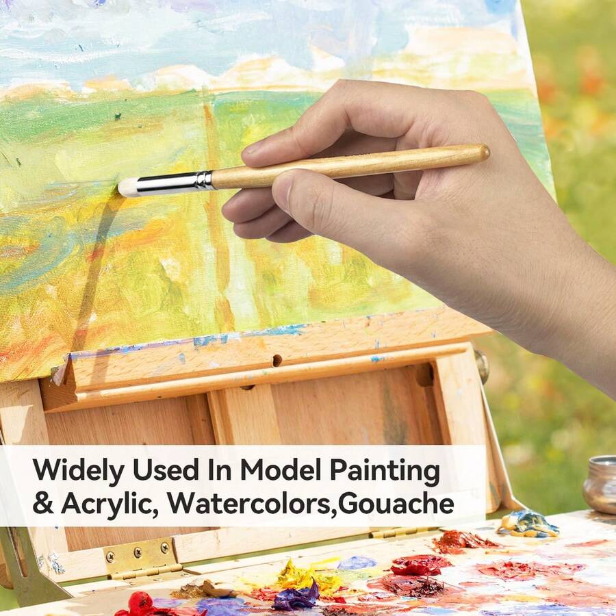 Miniature Paint Brushes Set Premium Goat Hair Dry Brushes For Model