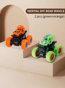 Monster Truck Toy, Friction Powered Reversible Remote Control Car Set, Gift For Boys 3-7 Years Old, Random Color,Toys For Boys,Kids Toys - Multicolor - View 19