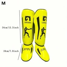 1 Cặp Lekaro Người Lớn Chuyên Nghiệp Quyền Anh Chiến Đấu Bảo Vệ Ống Chân Muay Thái Mma Bảo Vệ Ống Chân Taekwondo Chiến Đấu Tự Do Bảo Vệ Chân - Màu vàng - Xem 4