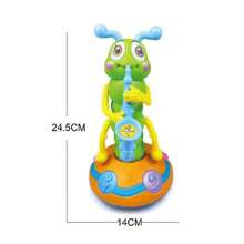 Dancing Saxophone Caterpillar,Children's Electric Caterpillar Saxophone Toys For 0-3 Year Olds Kids Learning Toys Blue - 藍色 - 查看 4