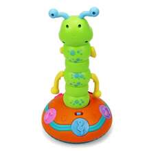Dancing Saxophone Caterpillar,Children's Electric Caterpillar Saxophone Toys For 0-3 Year Olds Kids Learning Toys Blue - 藍色 - 查看 3