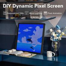 LED Pixel Display Screen Night Light - Smart Digital Art Frame, 64x64 Resolution, Customizable Pixel Art, And App Connectivity - Perfect For Home Decor And Gaming Enthusiasts - USB Plug In - View 2