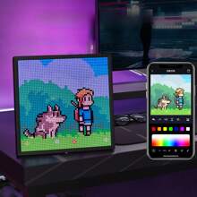 LED Pixel Display Screen Night Light - Smart Digital Art Frame, 64x64 Resolution, Customizable Pixel Art, And App Connectivity - Perfect For Home Decor And Gaming Enthusiasts - USB Plug In - View 10
