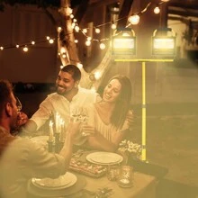 LILIIN Telescopic Tripod Floodlight, Yellow, Floodlight Construction Spotlight Tripod For LED Spotlights Halogen Spotlights, 50-150cm, - Yellow - View 5