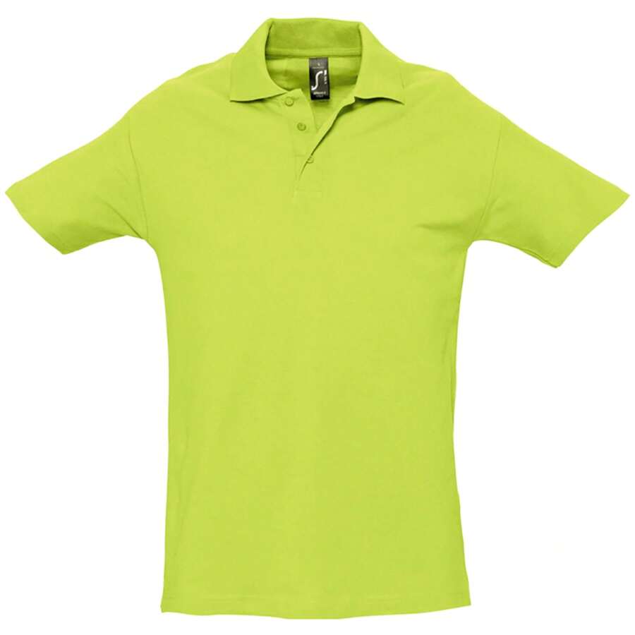 SOLS Mens Spring II Short Sleeve Heavyweight Polo Shirt (Apple Green) - Green - View 1