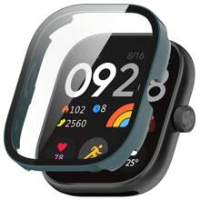 Capa de PC + Vidro Compatível com Xiaomi Redmi Watch 4, Película Anti-Arranhões de Vidro Temperado, Capa Protetora Amortecedora