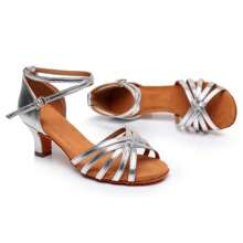 Zapatos de baile latino para mujer, zapatos de baile profesionales, zapatos de baile de salón, fiesta, salsa, práctica de baile, zapatos de rendimiento, tacón de 5/7 cm, 34-41 UE.