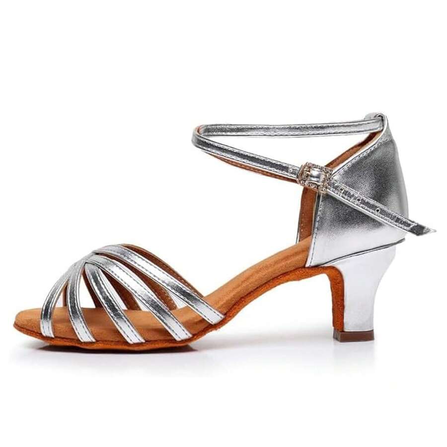 Zapatos de baile latino para mujer, zapatos de baile profesionales, zapatos de baile de salón, fiesta, salsa, práctica de baile, zapatos de rendimiento, tacón de 5/7 cm, 34-41 UE.