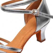 Zapatos de baile latino para mujer, zapatos de baile profesionales, zapatos de baile de salón, fiesta, salsa, práctica de baile, zapatos de rendimiento, tacón de 5/7 cm, 34-41 UE.