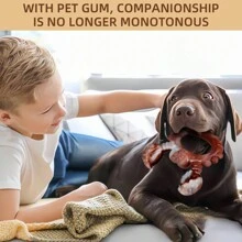 1pc Beef Flavored Dog Chew Toy, Tough Virtually Indestructible Dog Bone Toy For Medium/Large Breed Dogs, Helps Clean Teeth & Training