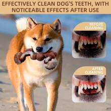 1pc Beef Flavored Dog Chew Toy, Tough Virtually Indestructible Dog Bone Toy For Medium/Large Breed Dogs, Helps Clean Teeth & Training