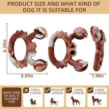 1pc Beef Flavored Dog Chew Toy, Tough Virtually Indestructible Dog Bone Toy For Medium/Large Breed Dogs, Helps Clean Teeth & Training